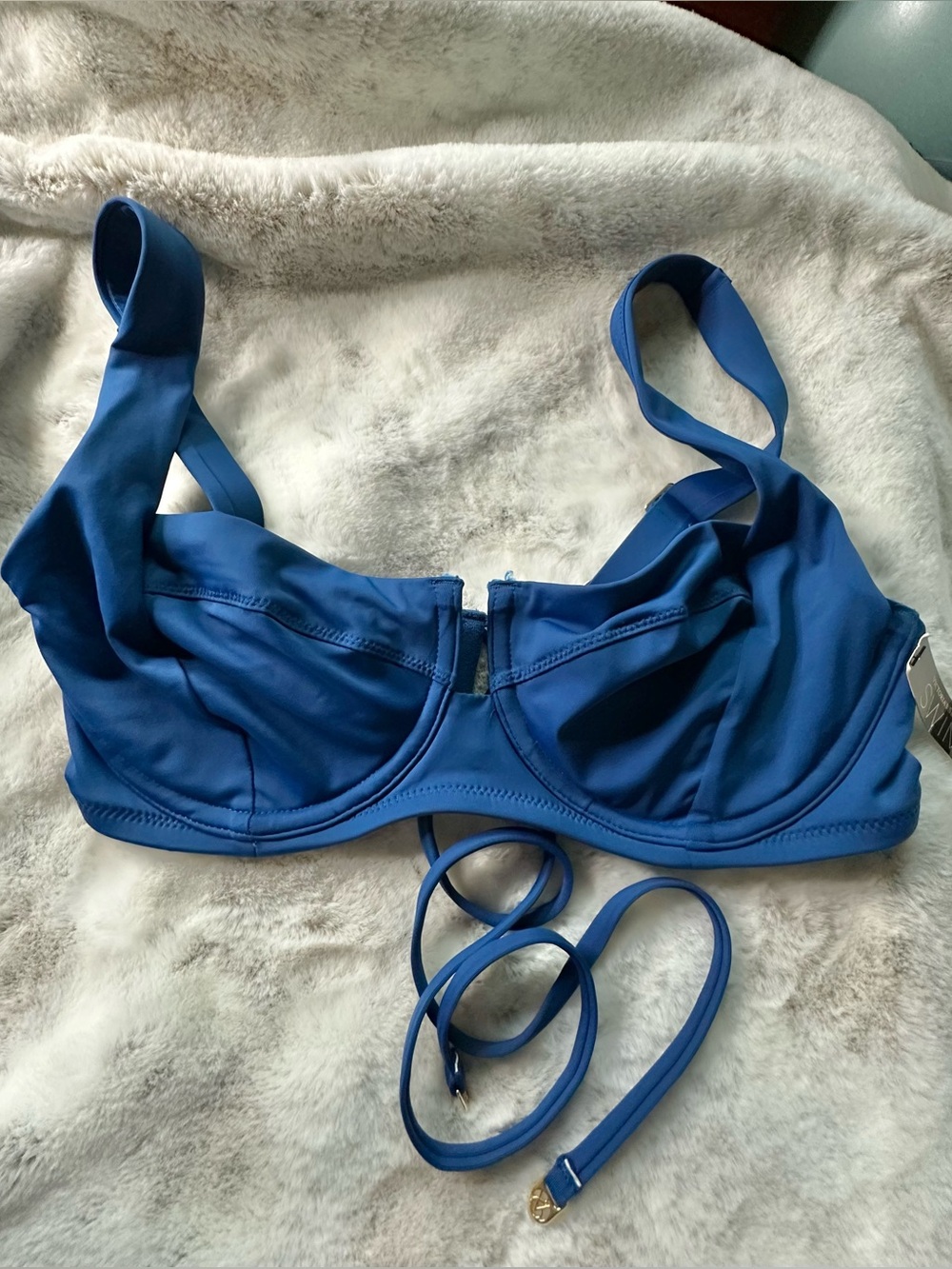 Victoria's Secret Blue Underwire Bra Swim Top